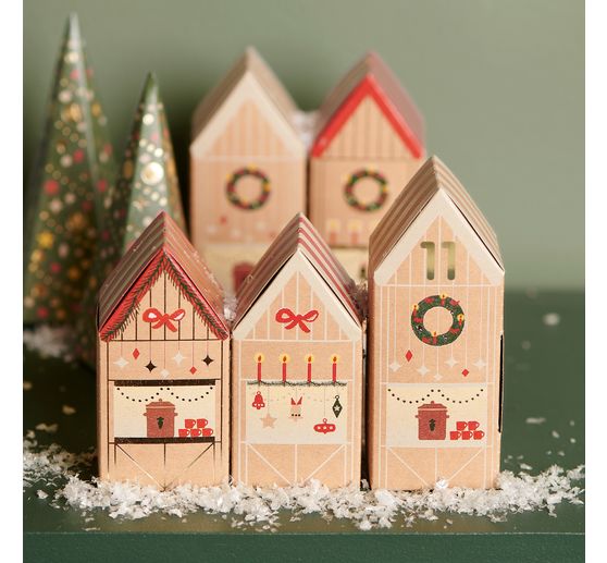Kit créatif de calendrier de l'Avent « Marché de Noël »
