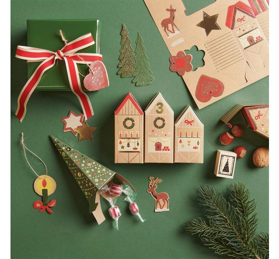 Kit créatif de calendrier de l'Avent « Marché de Noël »