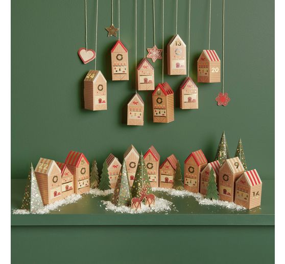 Kit créatif de calendrier de l'Avent « Marché de Noël »