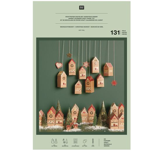 Kit créatif de calendrier de l'Avent « Marché de Noël »