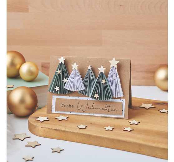 Cartes doubles et enveloppes VBS « Papier kraft », A6, 50 pc.