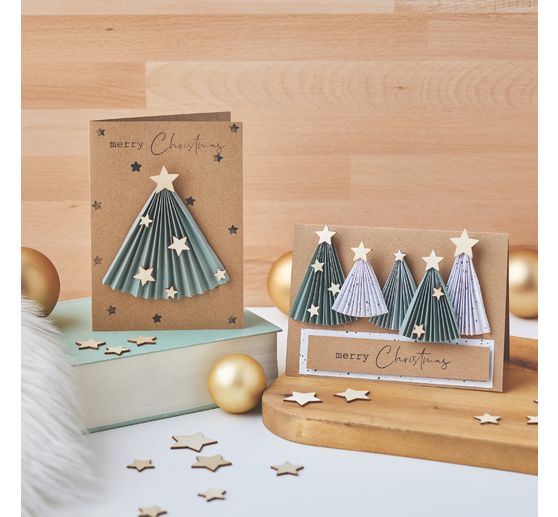 Cartes doubles et enveloppes VBS « Papier kraft », A6, 50 pc.
