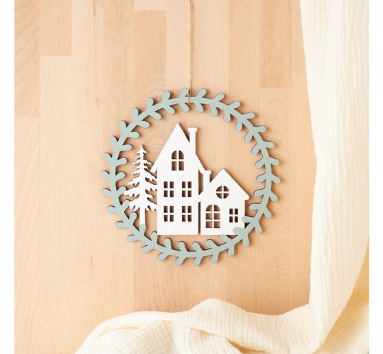 VBS Wooden wreath "Houses"
