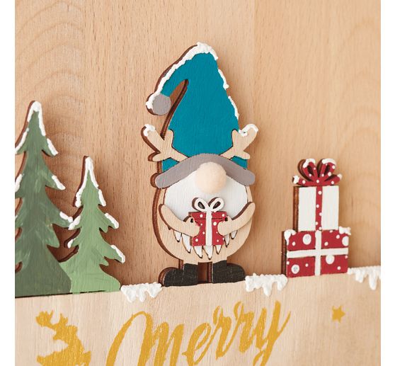 Pancarte en bois VBS « Lutin »