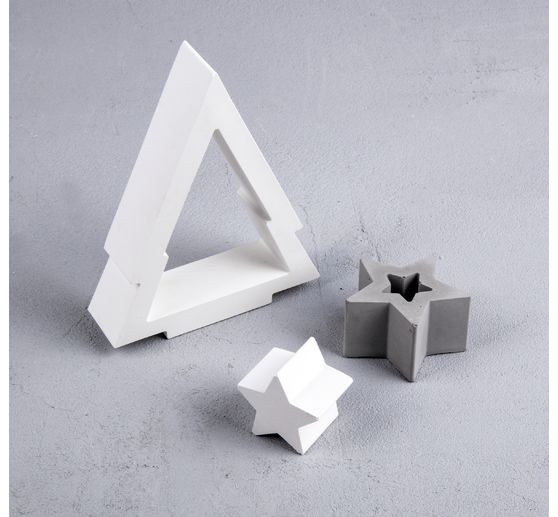 Silicone casting mould "Tealight tree and stars"