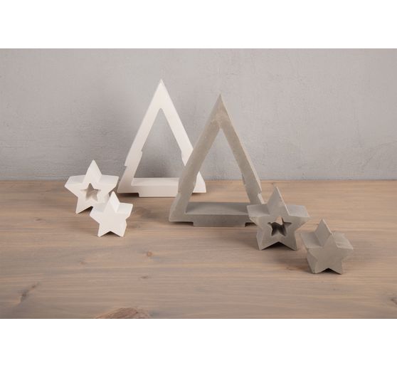 Silicone casting mould "Tealight tree and stars"