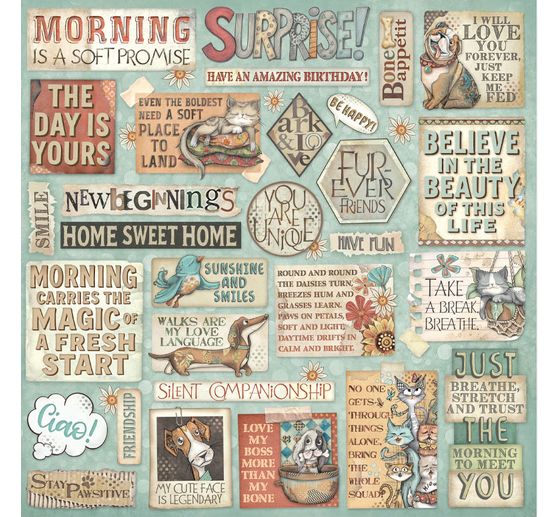 Bloc de papier scrapbooking « Furry Friends »