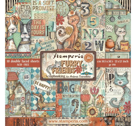 Bloc de papier scrapbooking « Furry Friends »