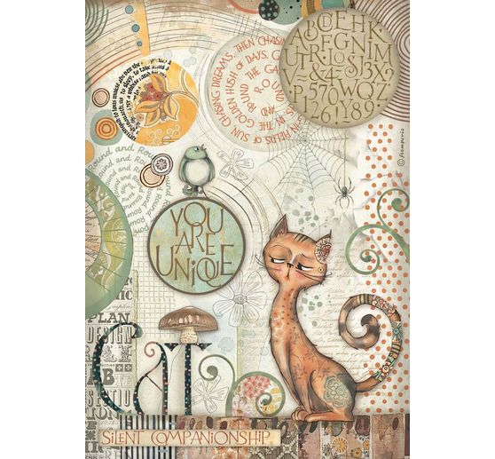 Soie de paille à motifs « Furry Friends - You are Unique »