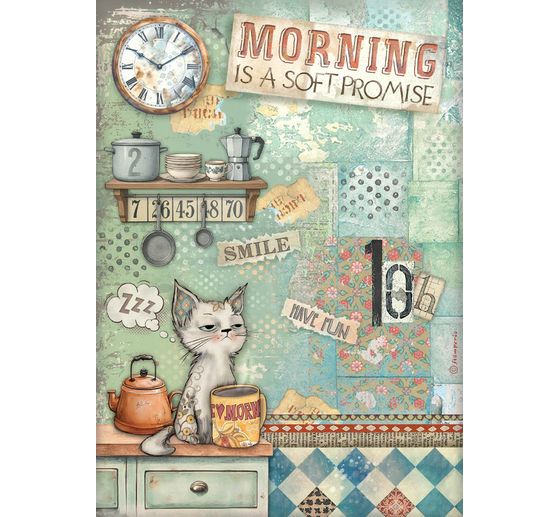 Soie de paille à motifs « Furry Friends - Morning is a soft Promise »
