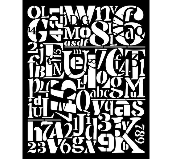 Pochoir « Furry Friends - Numbers and Letters »