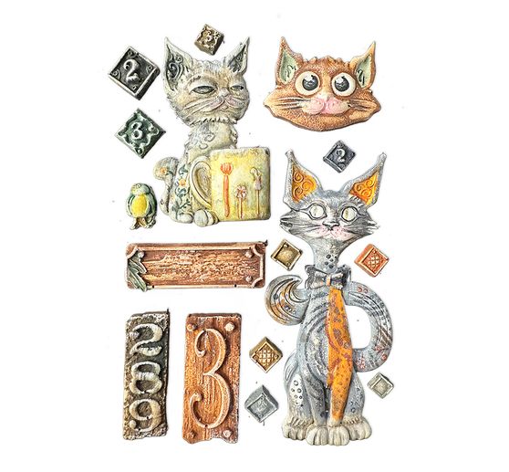 Moule en silicone A5 « Furry Friends - Cats »