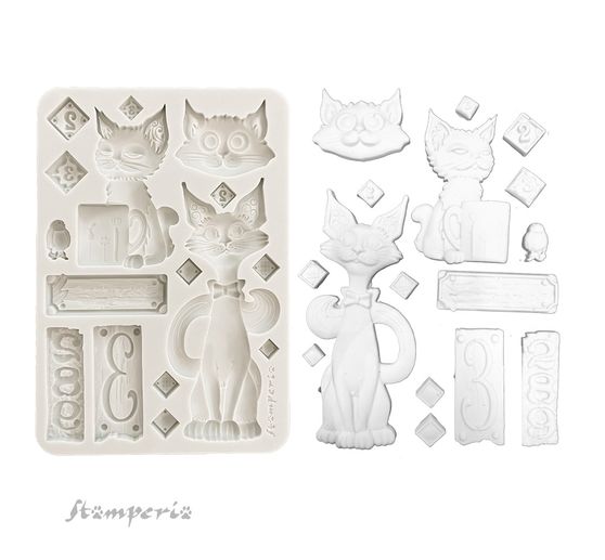 Moule en silicone A5 « Furry Friends - Cats »