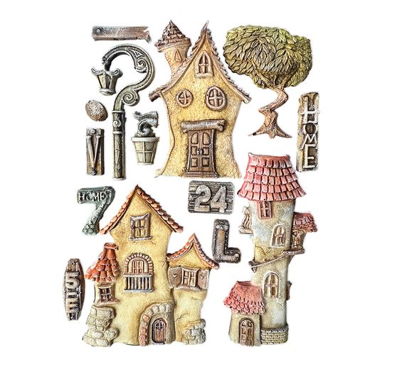 Moule en silicone A5 « Furry Friends - Houses »