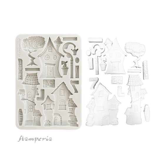 Moule en silicone A5 « Furry Friends - Houses »
