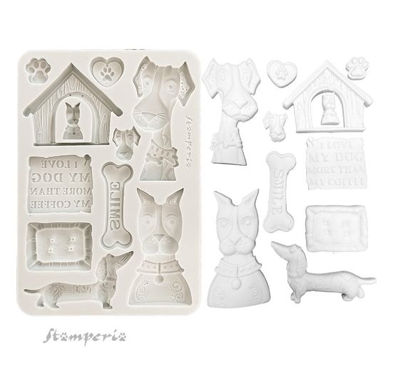 Moule en silicone A5 « Furry Friends - Dogs »