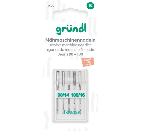 Aiguilles pour machine à coudre spéciales jeans, No. 90 - 100