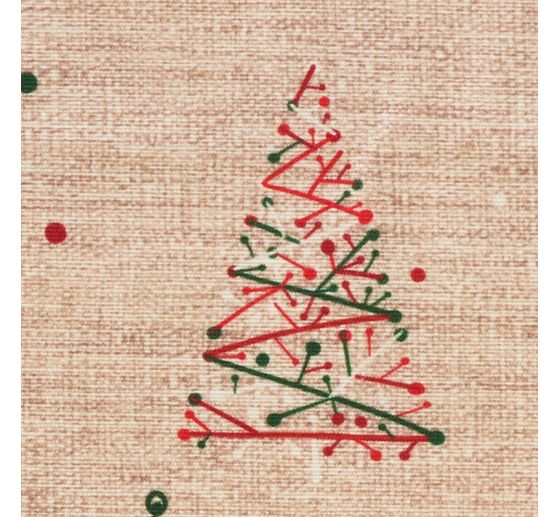 Tissu coton au mètre « Arbres de Noël », enduction acrylique