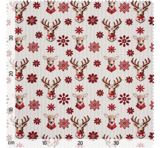 Cotton fabric "Nordic Reindeer"