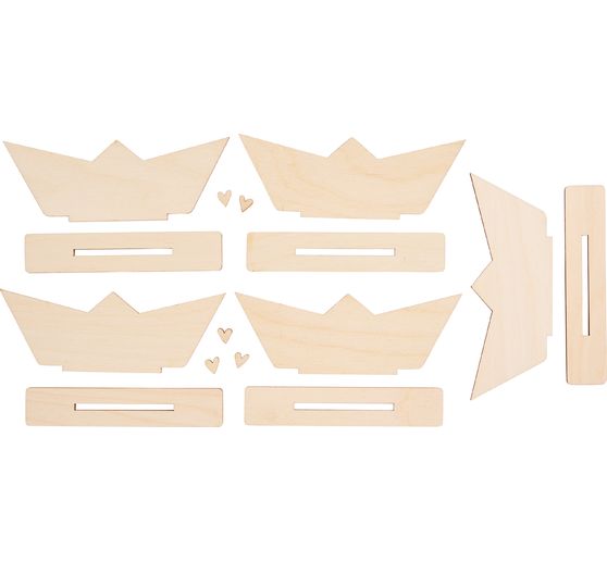 Décorations à emboîter en bois « Bateaux »