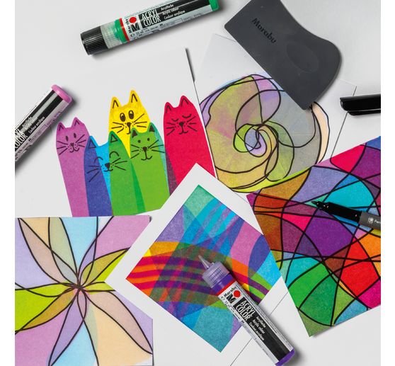 Acryl Color Squeegee Art Set Marabu