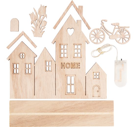 VBS Wooden building kit "Coming Home", incl. Micro-LED
