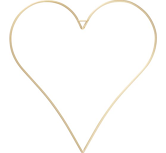 Anneau en m&eacute;tal &laquo; C&oelig;ur &raquo;, Dor&eacute;