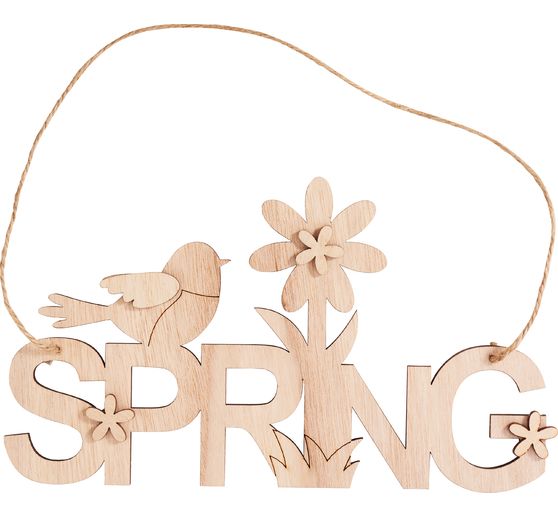 VBS Wooden lettering / decoration pendant "Spring"