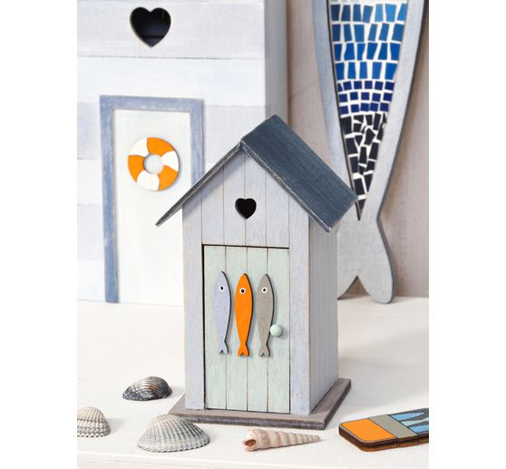 Decorative wooden beach hut, 2 pieces