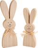Lapins en bois VBS &laquo; Bonni et Fleurette &raquo;, set de 2