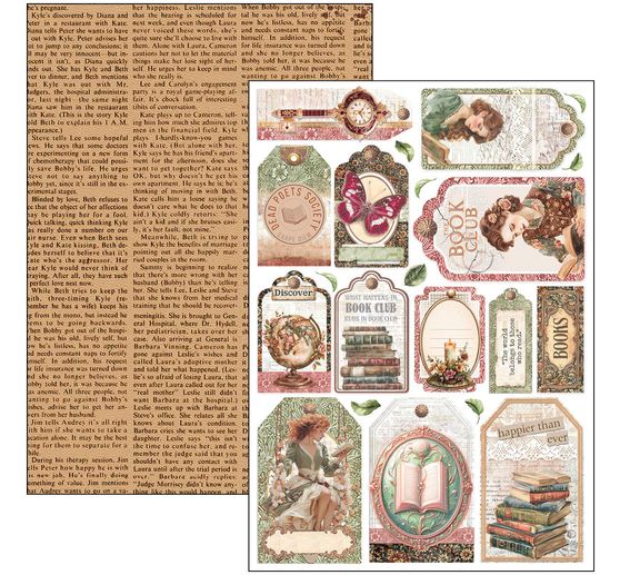 Paper set "Book Lovers"