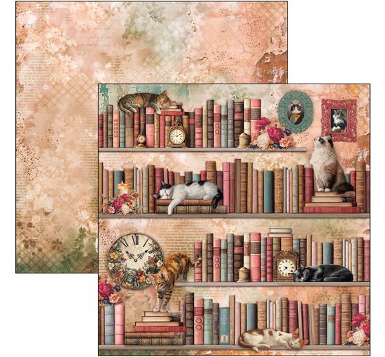 Scrapbook paper "Book Lovers"