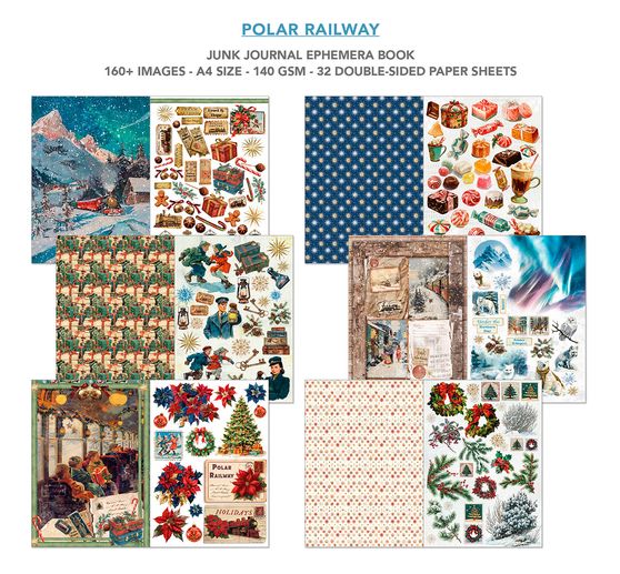 Junk Journal & Ephemera Book « Polar Railway »