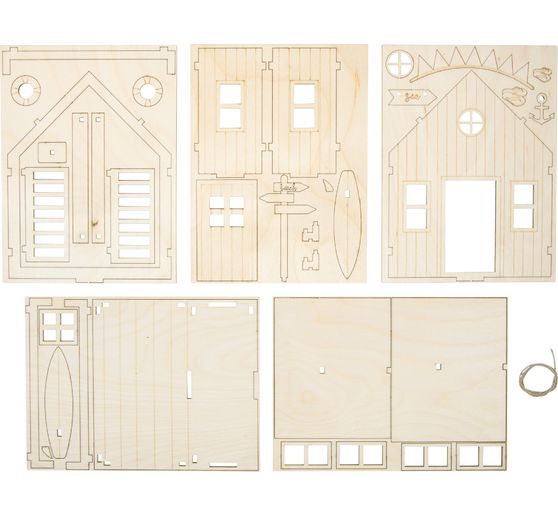 Wooden building kit "Beach house"
