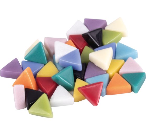Mosa&iuml;que en verre &laquo; Triangle &raquo;, assortiment multicolore