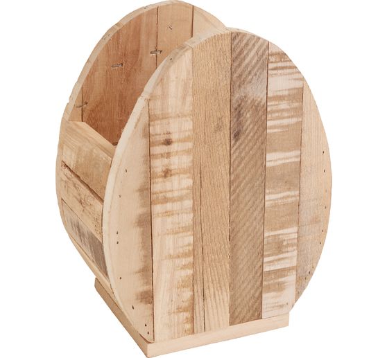 Pot &agrave; plantes en bois &laquo; &OElig;uf &raquo;