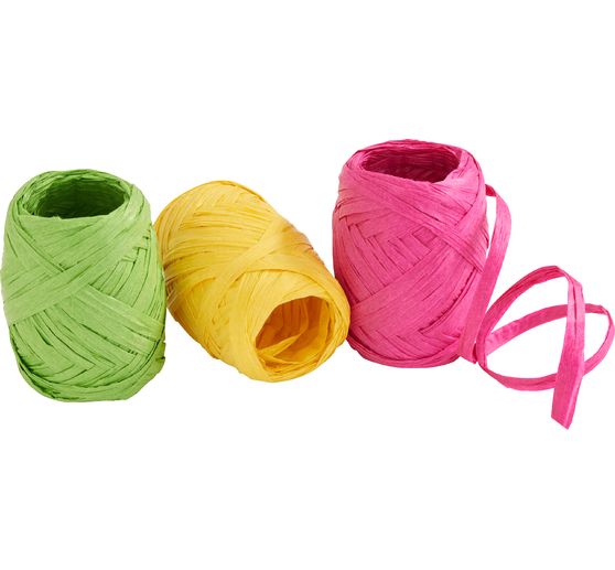 VBS Raffia paper ribbon, set of 3