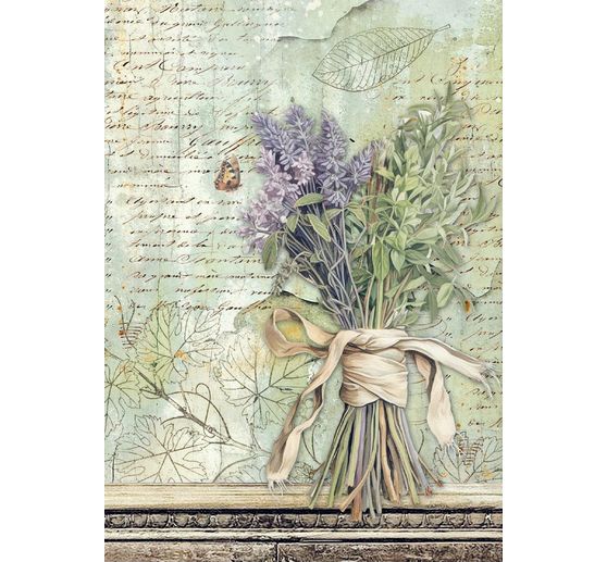 Assortiment de soies de paille à motifs « Herbarium Silvae », set de 8 pièces