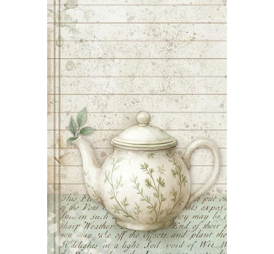 Assortiment de soies de paille à motifs « Herbarium Silvae », set de 8 pièces