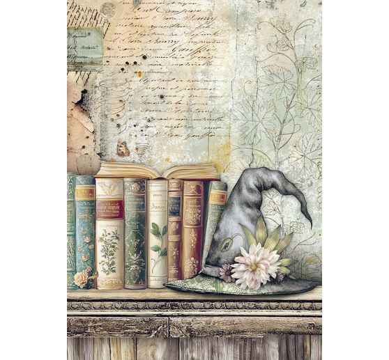 Assortiment de soies de paille à motifs « Herbarium Silvae », set de 8 pièces