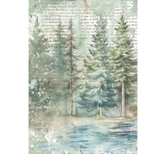 Assortiment de soies de paille à motifs « Herbarium Silvae », set de 8 pièces