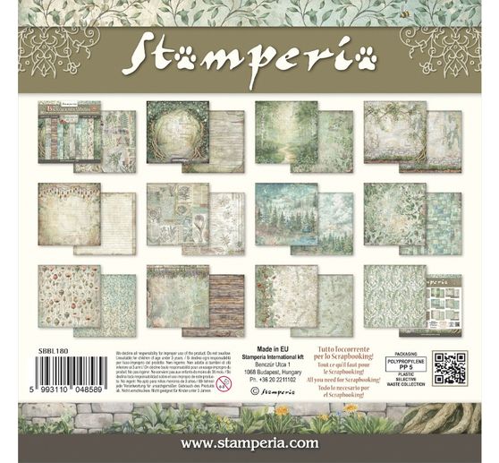 Bloc de papier scrapbooking « Herbarium Silvae Backgrounds »