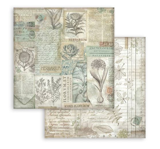 Bloc de papier scrapbooking « Herbarium Silvae Backgrounds »