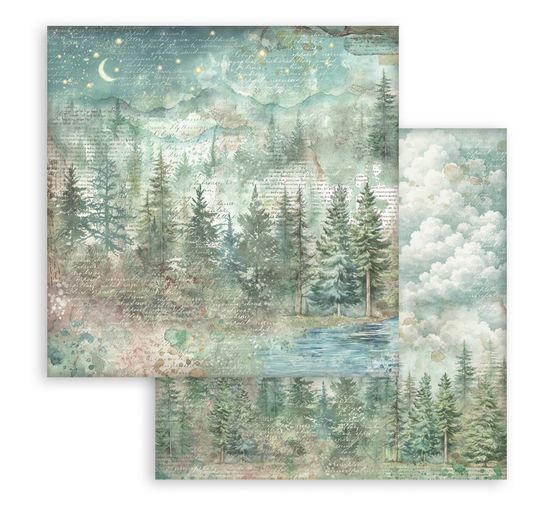 Bloc de papier scrapbooking « Herbarium Silvae Backgrounds »