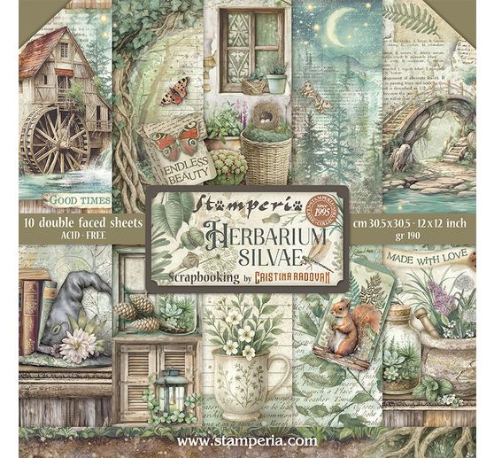 Bloc de papier scrapbooking « Herbarium Silvae »