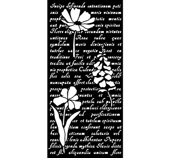 Pochoir « Herbarium Silvae - Letter With Flowers »