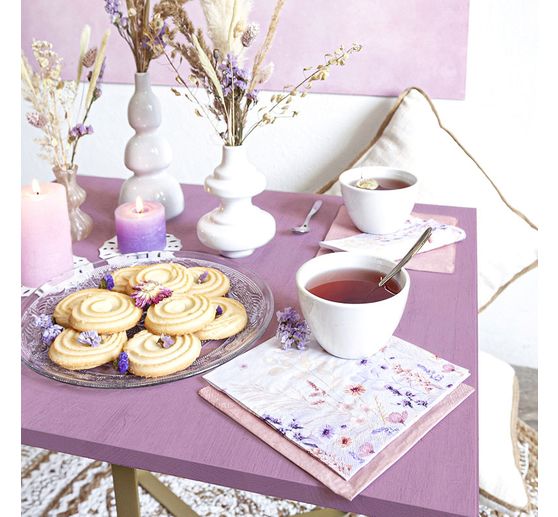 Serviette &laquo; Mellow Flowers &raquo;