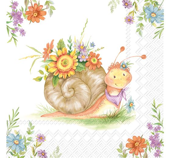 Serviette &laquo; Flower Hanni &raquo;