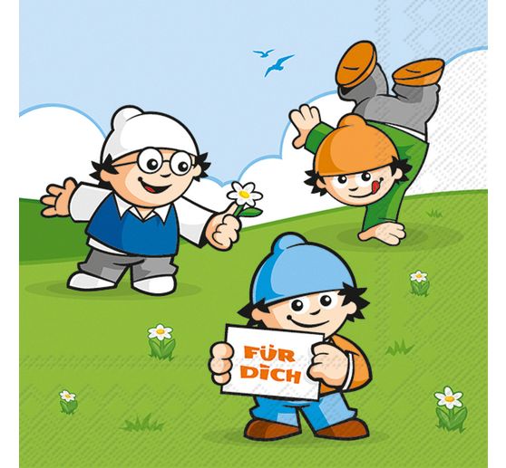 Serviette « Mainzelmännchen »