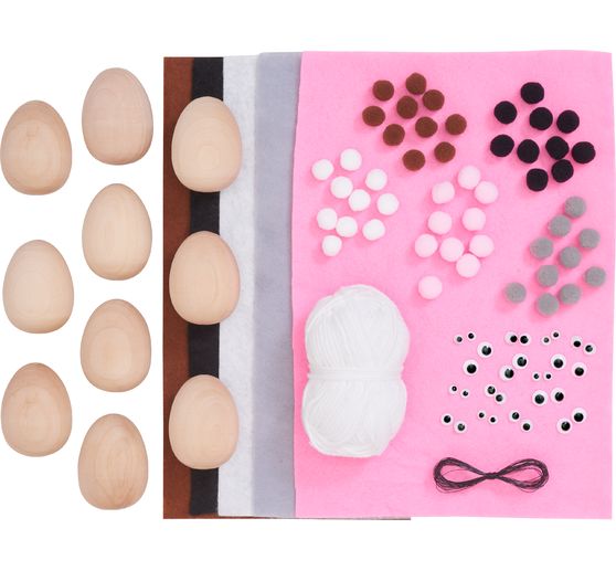 Kit cr&eacute;atif d&eacute;corations &agrave; suspendre VBS &laquo; Lapins &oelig;ufs &raquo;